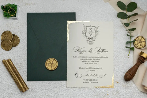 Code: E9193 - Handgemachte Hochzeitseinladung
