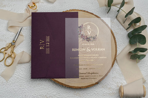 Code: E9213 - Transparent Wedding Invitation